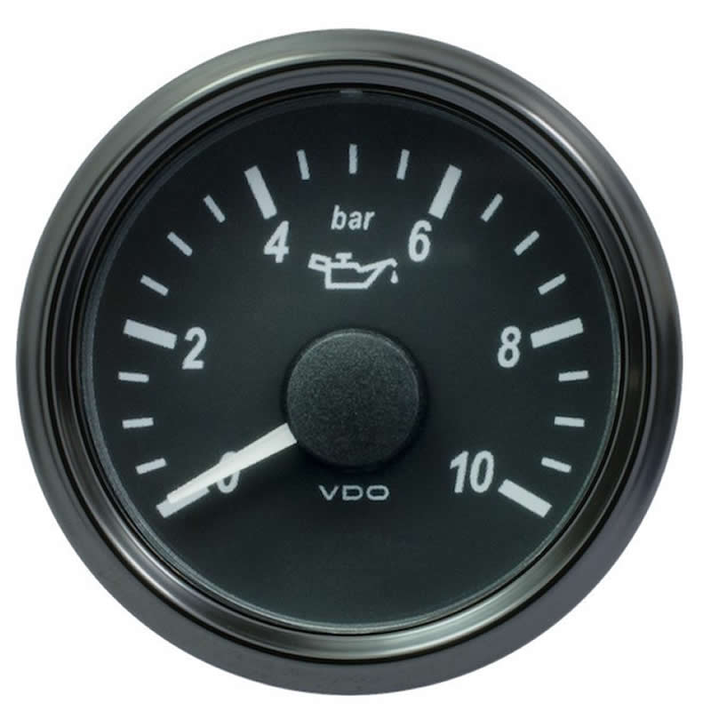 VDO SingleViu 0248 Engine Oil Pressure 10Bar Black 52mm gauge